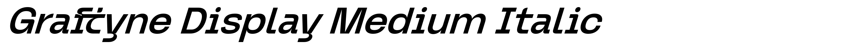 Graftyne Display Medium Italic